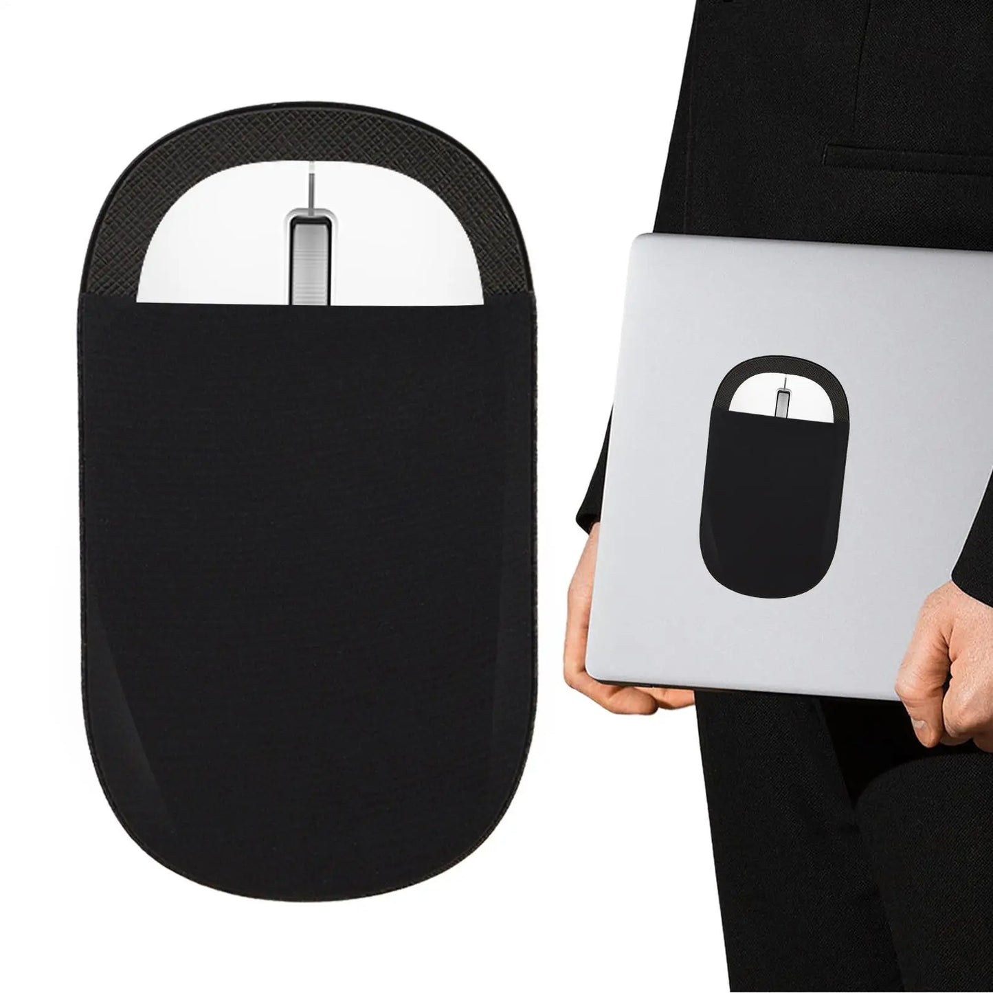 Reusable Adhesive Mouse Pouch For Laptop, Universal Stick-On Wireless Mouse Holder For MacBook, Tablet, No Glue Residues Peaceful Pleasures Health and Wellness