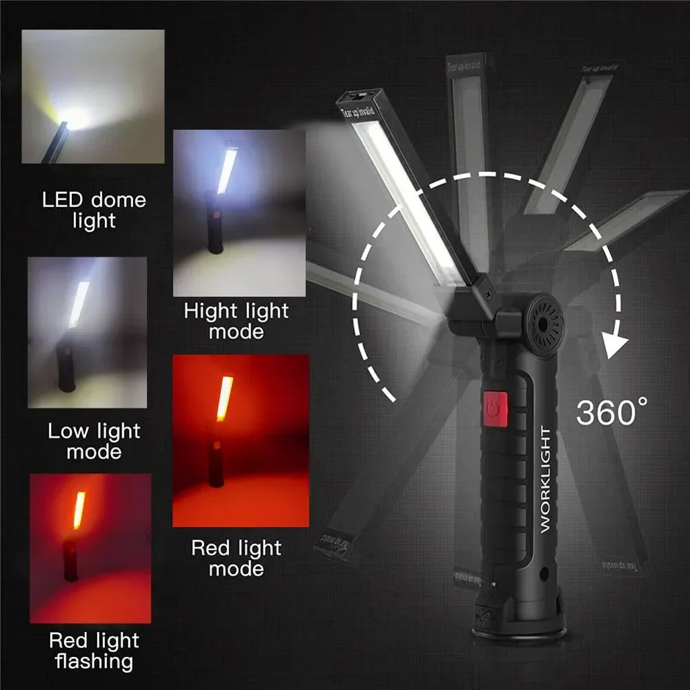 ESMARTER COB LED Rechargeable Work Light | Magnetic 5-Mode