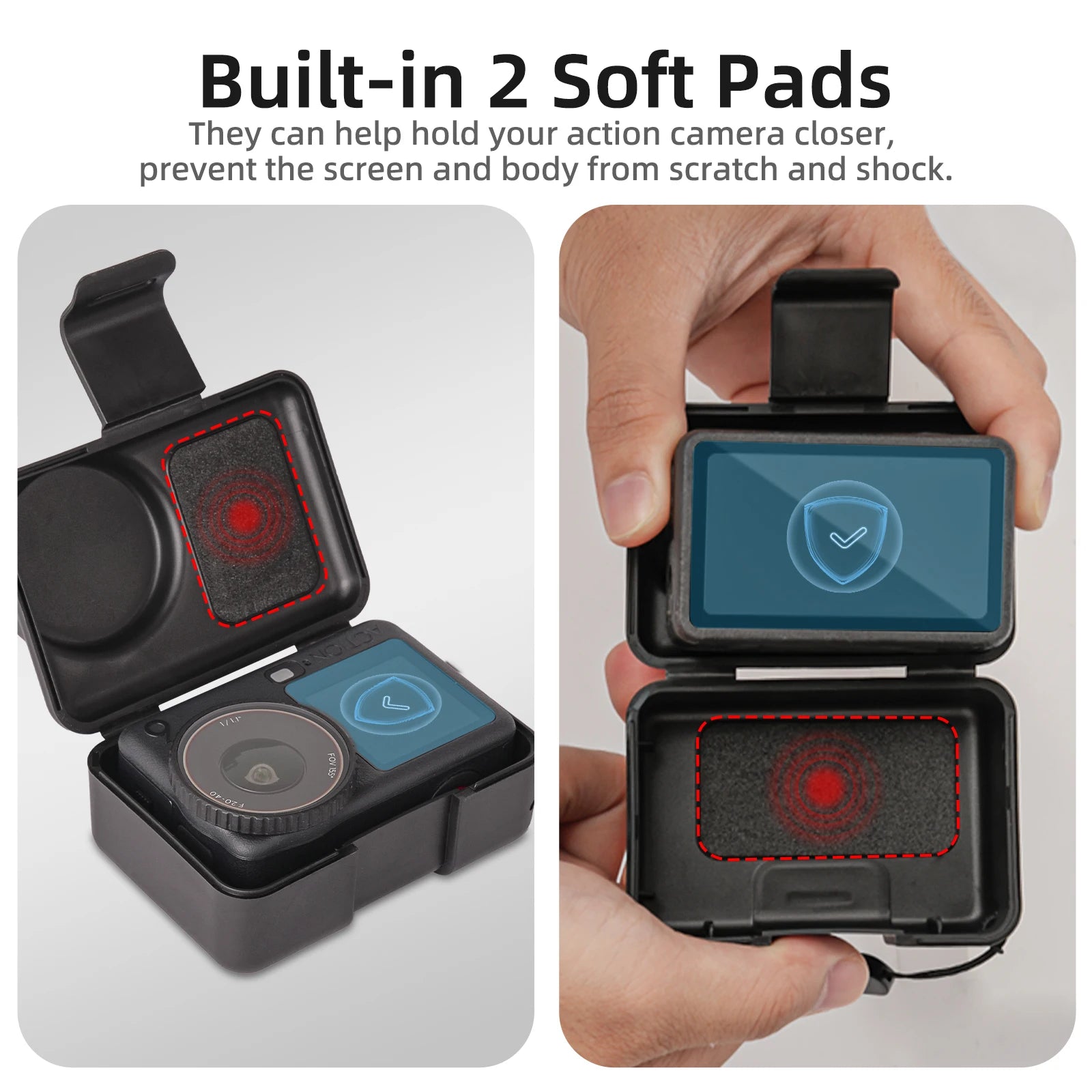 Snap-On For DJI ACTION 6/5 Pro/4/3 Storage Case Impact-Resistant And Shockproof Protective Case Portable Storage Accessory Peaceful Pleasures Health and Wellness