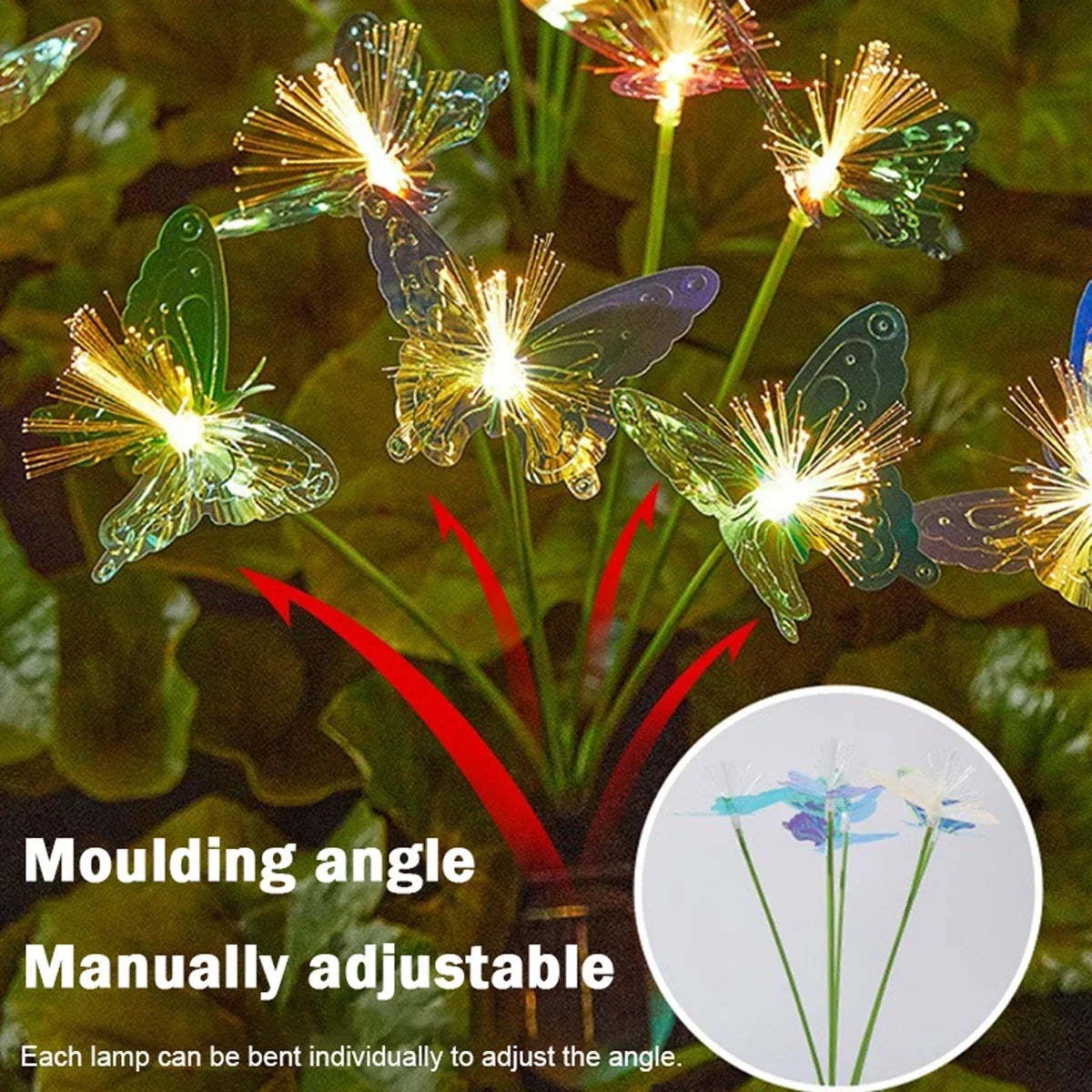 Solar Butterfly Fiber Optic Garden Light – Waterproof Path Decor