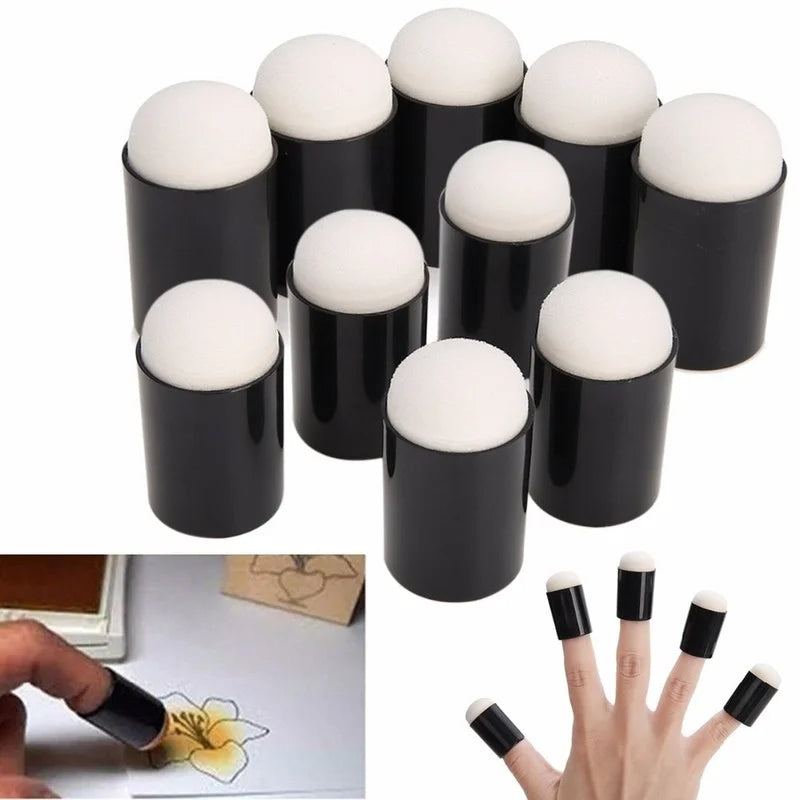 Finger Sponge Case Daubers Foam Apply Painting Ink Stamping Crayon