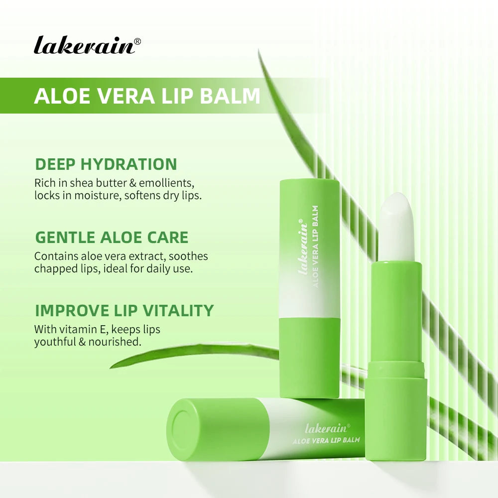 Natural Aloe Vera Lipstick Long-Lasting Refreshing Moisturizing Daily Care Lip Balm Fade-Resistant Nourishing Lip Care Peaceful Pleasures Health and Wellness