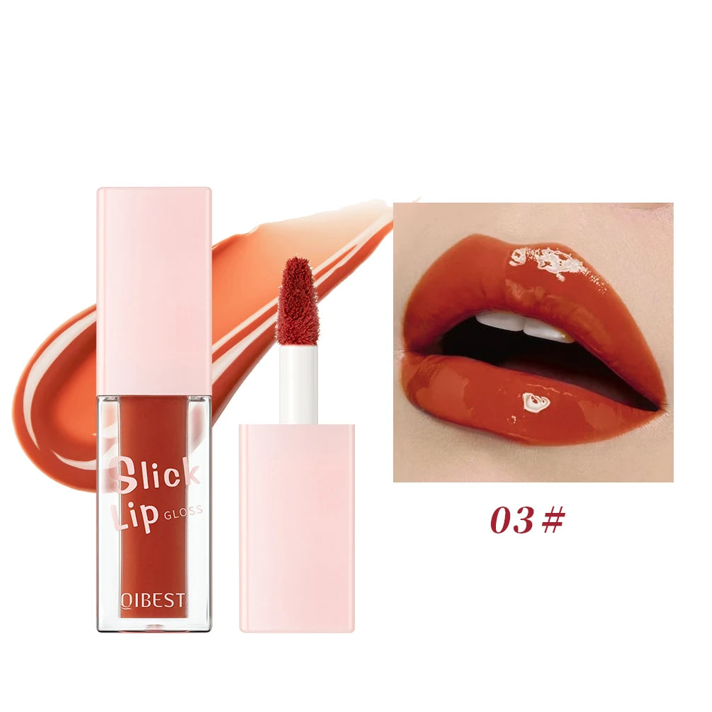 QIBEST Slick Lip Gloss Moisturizing Glass Water Gloss Sexy Plump Lip Makeup Mirror Lip Glaze Lasting Lipgloss Oil Tinted Pigment Peaceful Pleasures Health and Wellness 03