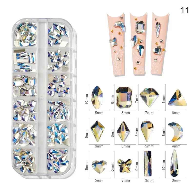 Pearl Rhinestone Nail Gems & Caviar Beads ~500pcs | Nail Art