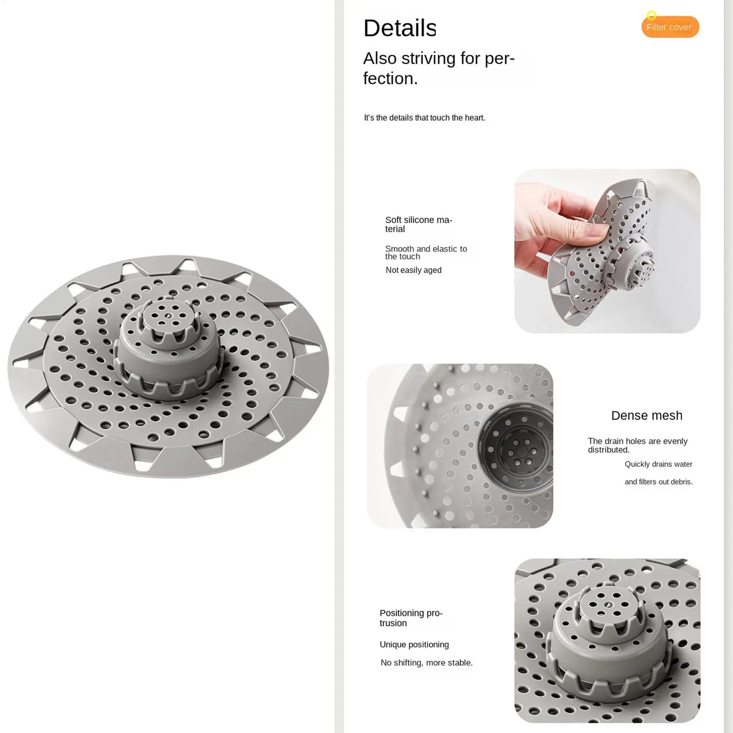 Shower Drain Hair Catcher – Anti-Clog Sink & Tub Strainer