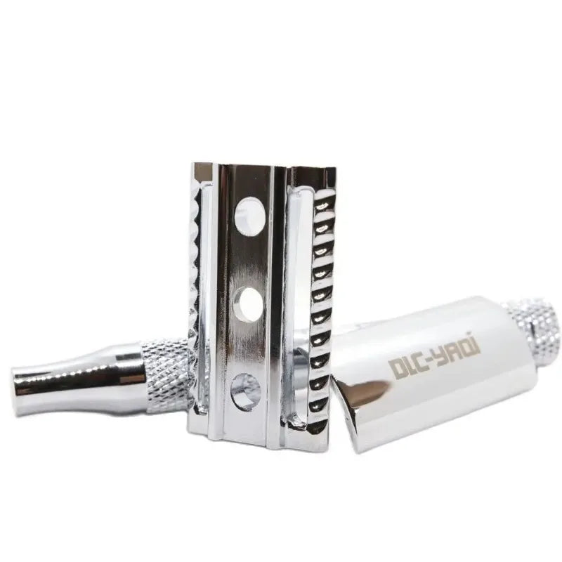 Yaqi Chrome Color Wet Shaving Double Edge Safety Razor Gift With 97mm Total Length And 92g Weight Provide Comfortable Shaving Peaceful Pleasures Health and Wellness
