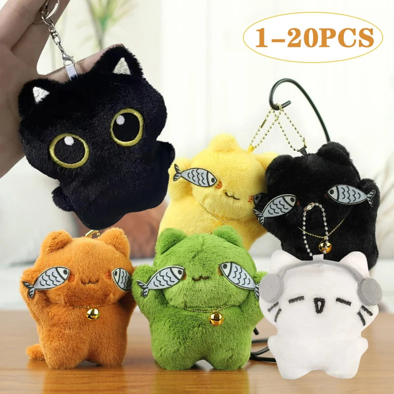 Cute Black Cat Plush Toy Doll Pendant & Gift – 1 to 20 Pack