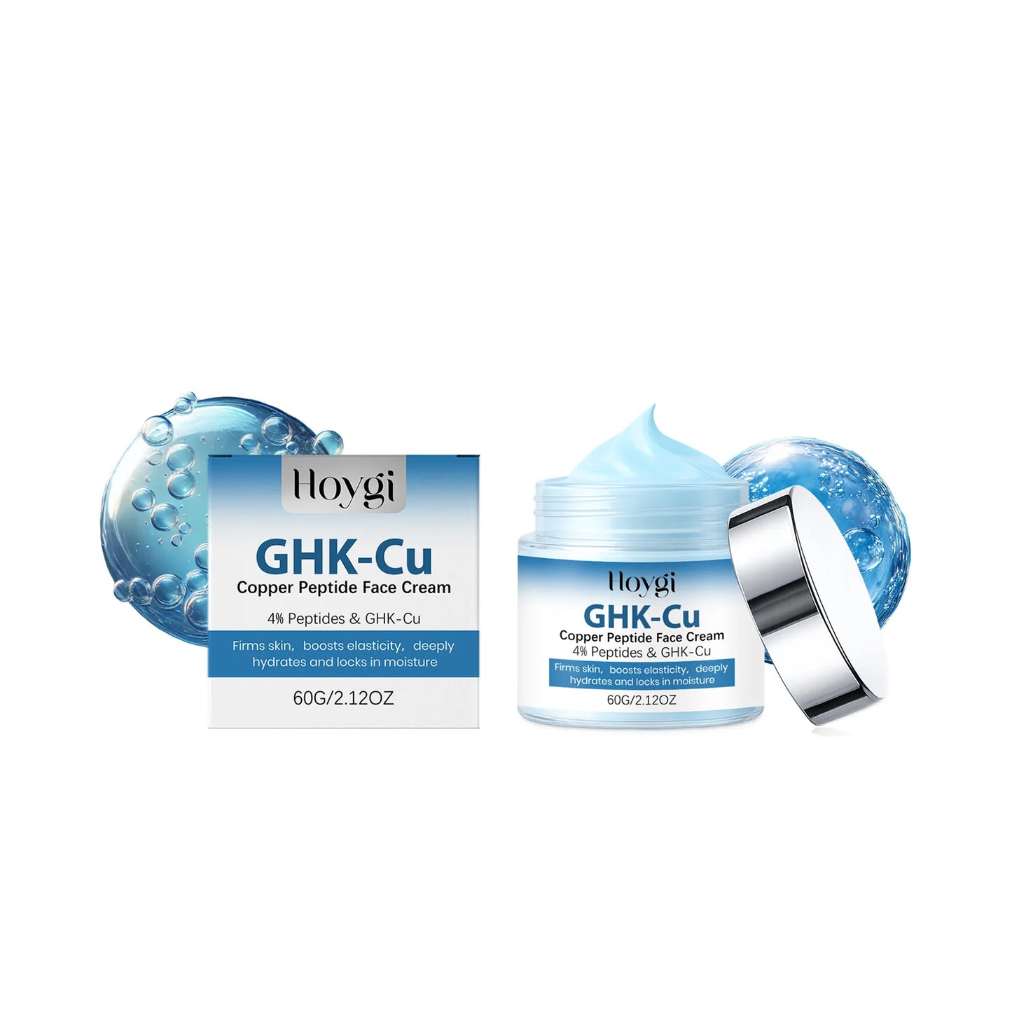 4 % Ghk-Cu Copper Peptide Cream Copper Peptide Face Cream Boost Elasticity Strengthen Skin Barrier Nourishing Firming Skin Care Peaceful Pleasures Health and Wellness 60g boxed