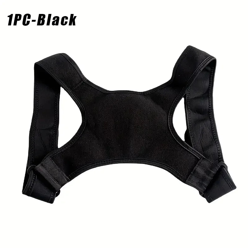 Ergonomic Back Support Adjustable Posture Corrector For Men And Women To Improve Kyphosis And Straighten The Spine Peaceful Pleasures Health and Wellness Black