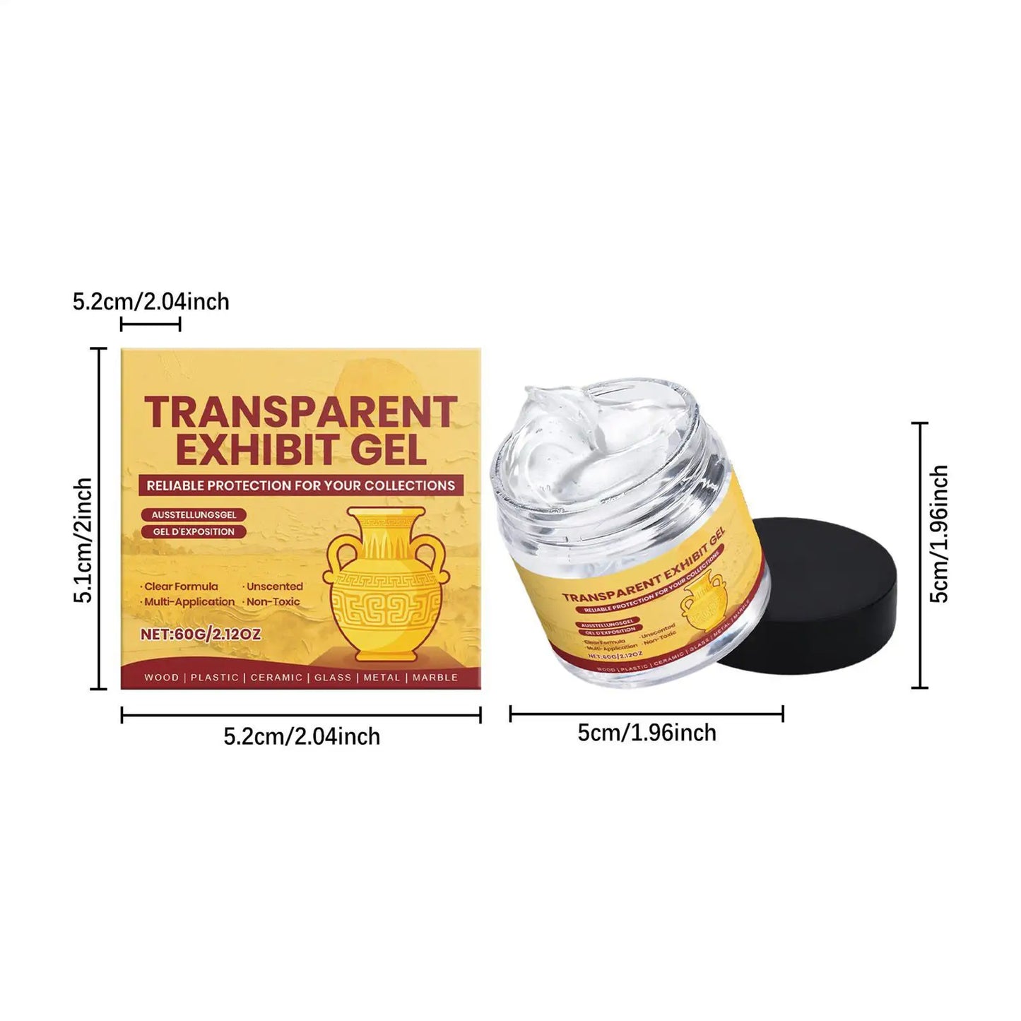 60g Clear Museum Gel – Removable, Reusable, Residue-Free Adhesive