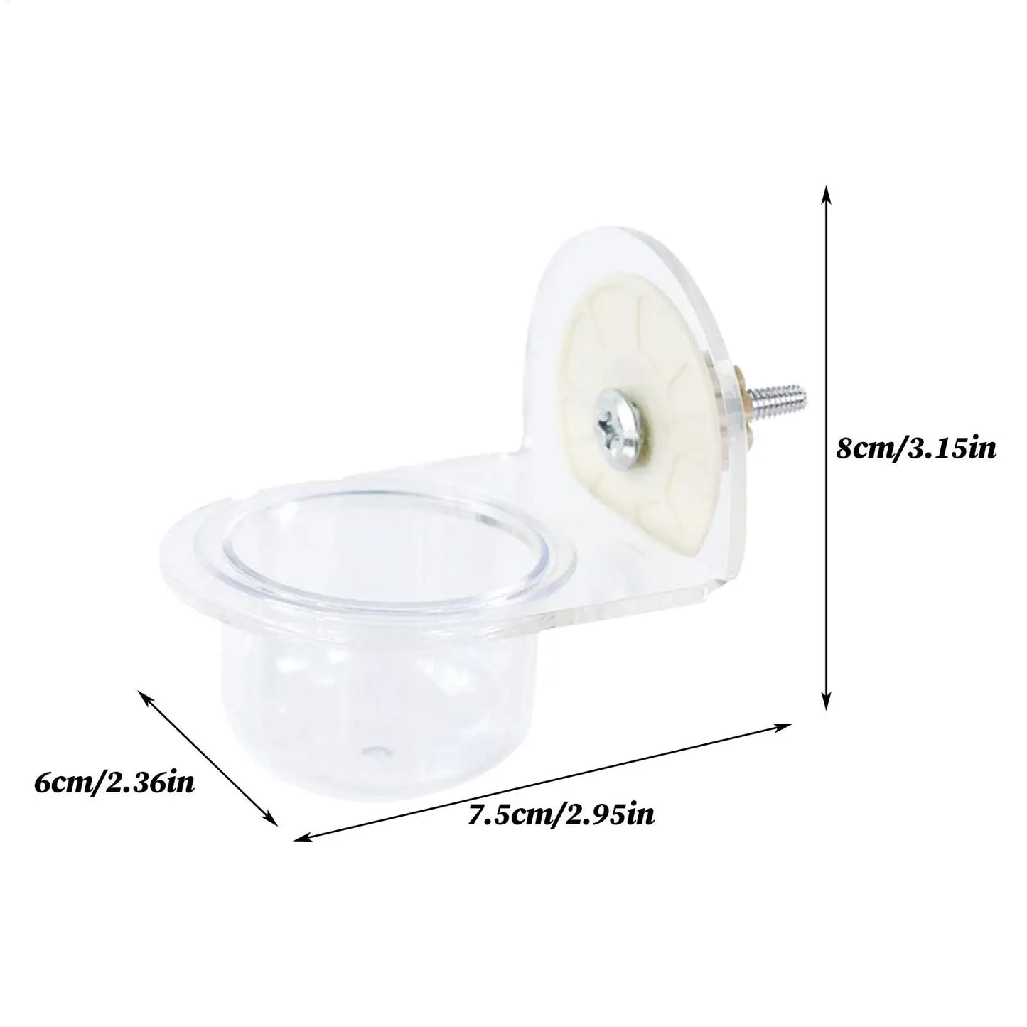 Bird Dishes for Cage Detachable Bird Cups for Cages Container Feeder Dispenser Transparent for Pet Supplies Water Squirrel Peaceful Pleasures Health and Wellness