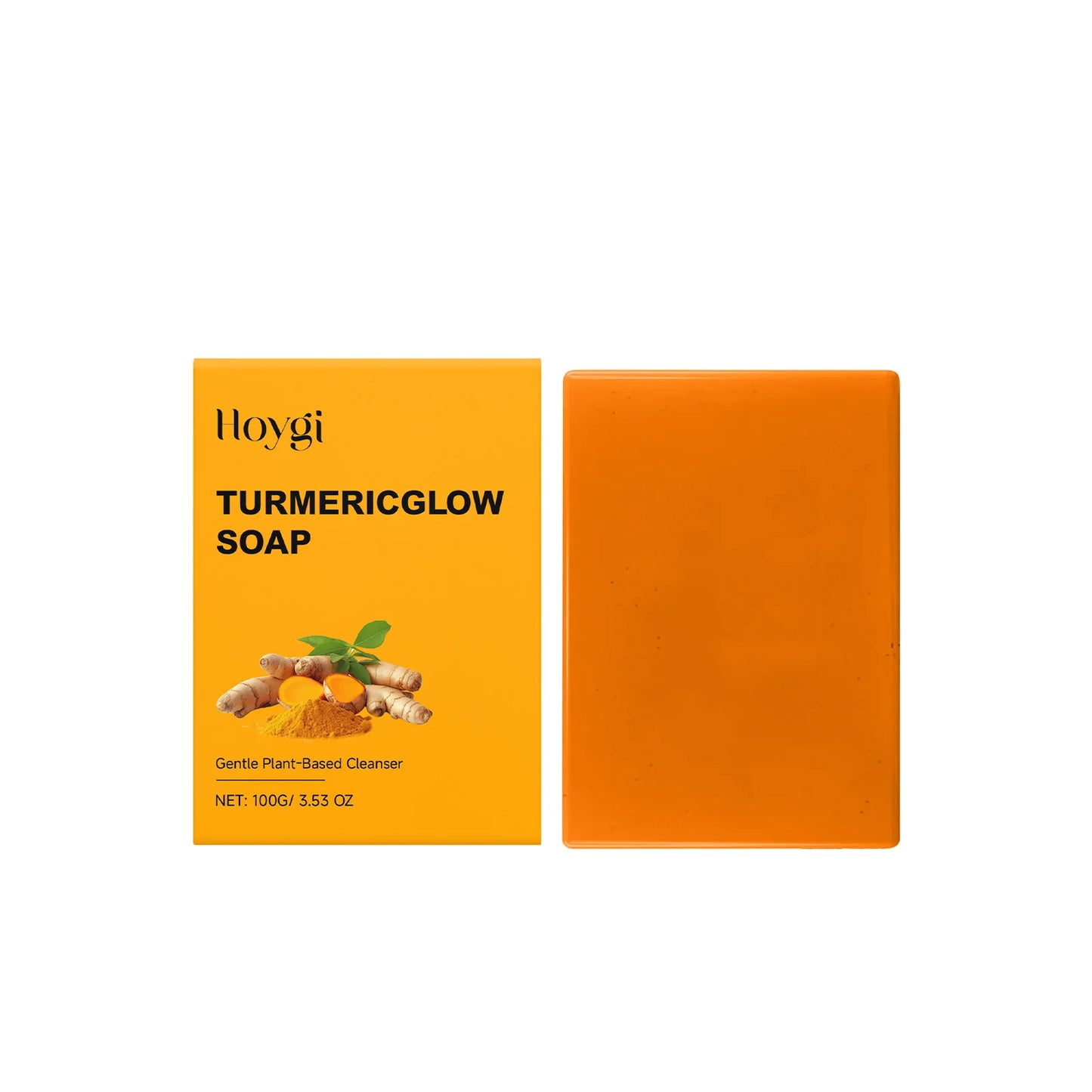 Turmeric Glow Soap 100g Fade Acne Marks Improve Dull Skin Soothing Natural Plant Cleansing Bar Refreshing Face & Body Cleanser Peaceful Pleasures Health and Wellness 100g boxed
