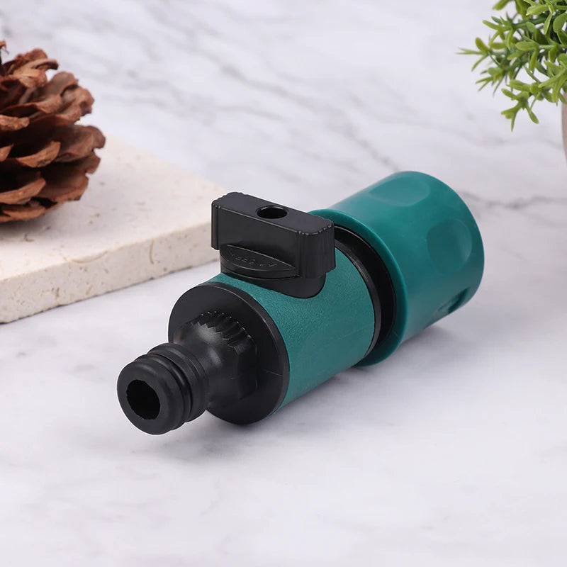 New Garden Hose Pipe In-Line Faucet Shut Off Valve Fitting 16MM Joint Watering Irrigation Quick Connector With Valve Garden Peaceful Pleasures Health and Wellness