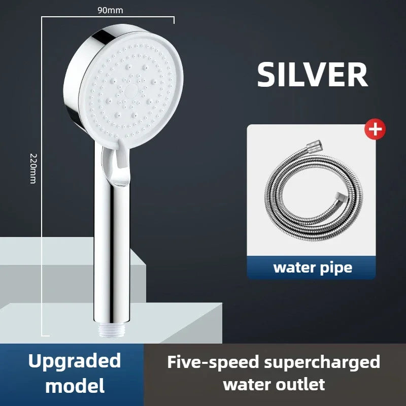 High Pressure Handheld Shower Head – 3 Modes, Water Saving