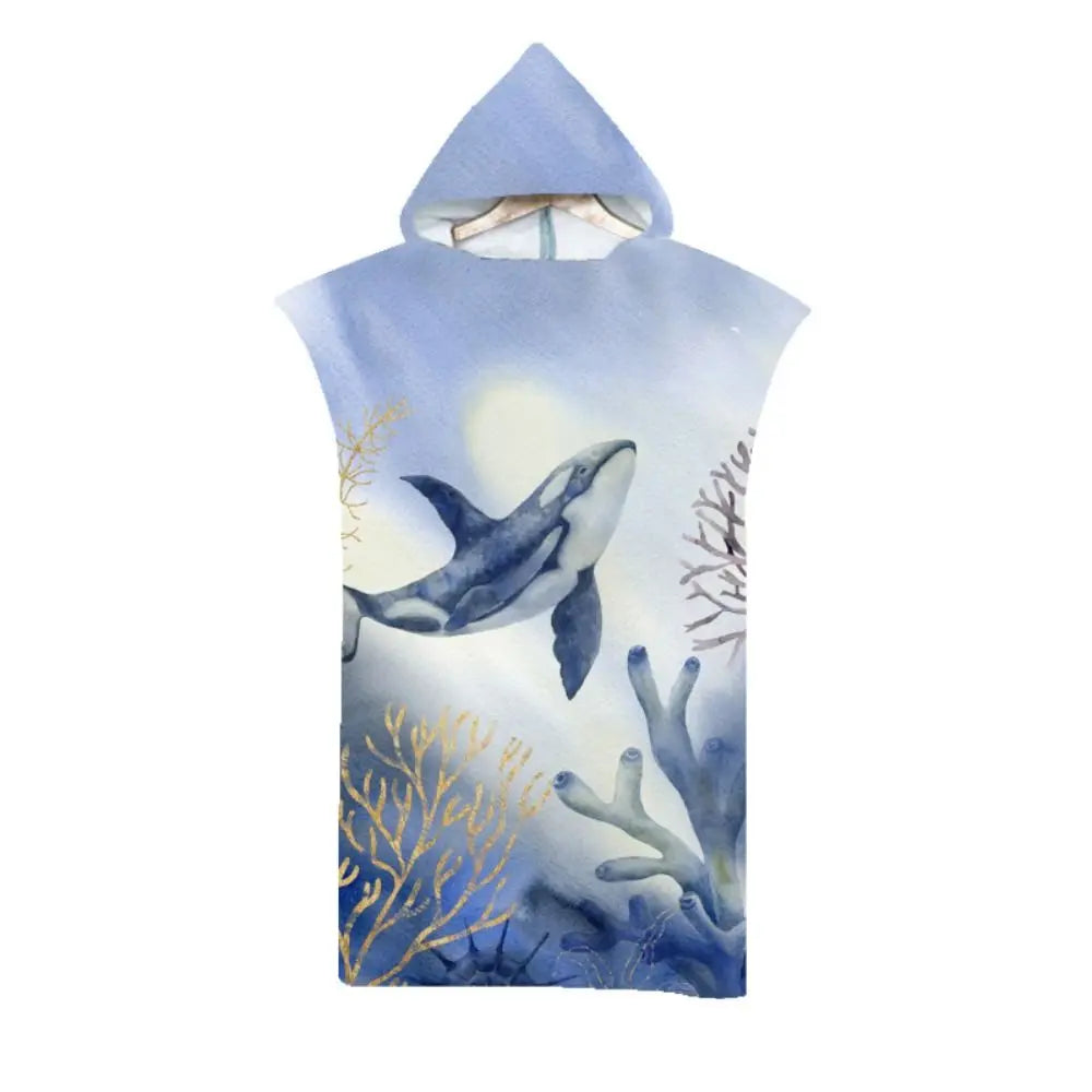 Hooded Surf Poncho Changing Robe | Quick-Dry Microfiber Towel