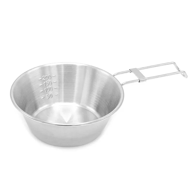 304 Stainless Steel Folding Camping Bowl & Portable Mug Camping Bowl & Mug Peaceful Pleasures Health and Wellness