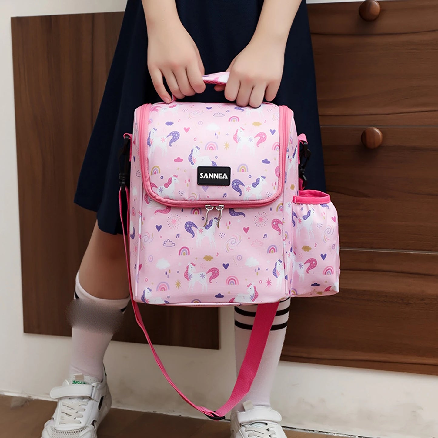Insulated Thermal Cooler Lunch Bag Waterproof Preservation Snacks Storage Bag with Handle Student Sack Food Handbags Peaceful Pleasures Health and Wellness