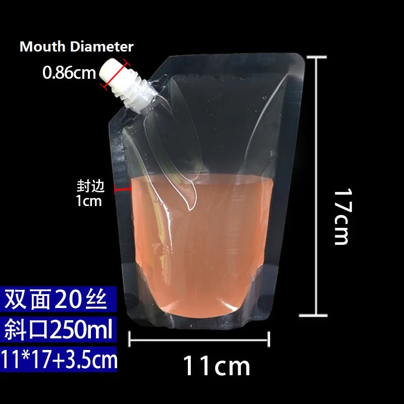 Clear Plastic Flasks and Reusable Drink Bags Leak-Proof for Trave Outdoor Sport Running enthusiasts Concerts 8oz 16oz 32oz Peaceful Pleasures Health and Wellness
