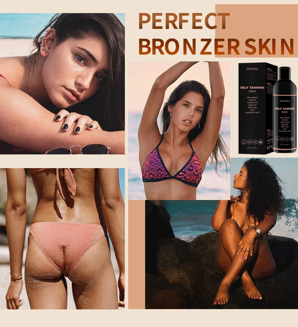 ENVISHA Organic Self Tanning Lotion – 300ml Self Tanner ENVISHA