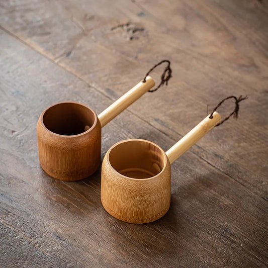 Bamboo Soup Ladle 400ml – Japanese Style Water Scoop Spoon Bamboo Kitchen Ladle Oasis Select