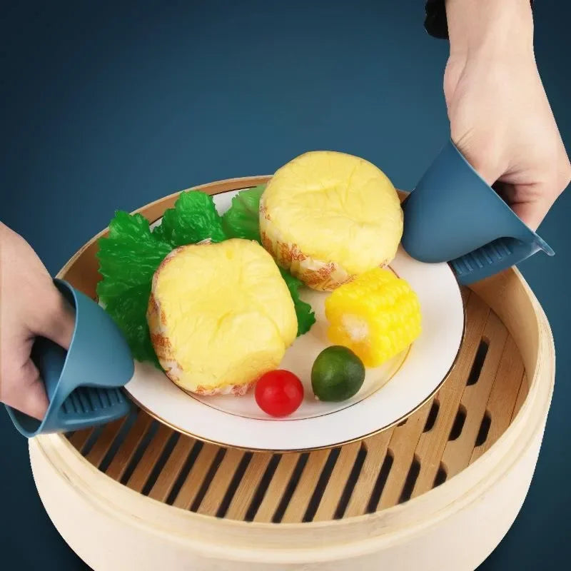 Stainless Steel Plate Clamp & Spoon Holder Set | Kitchen Grip