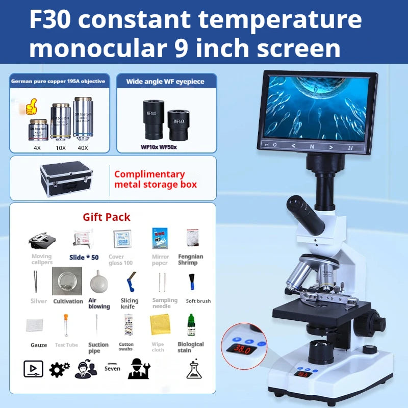 High Magnification Constant Temperature Heating Biological Microscope for Professional Aquaculture To Observe Sperm, Eggs Peaceful Pleasures Health and Wellness 3