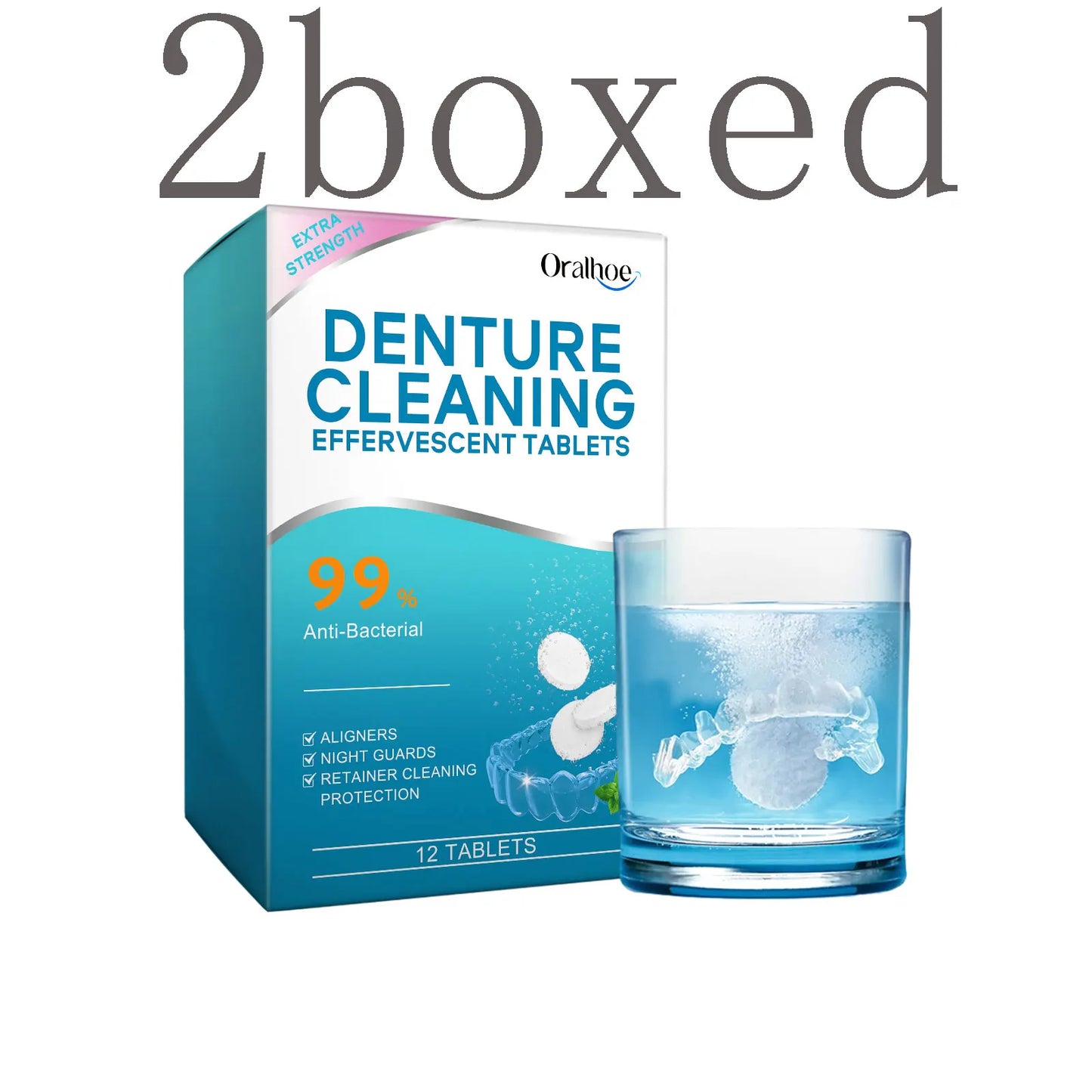 Denture Cleaning Effervescent Tablets – Stain & Odor Removal