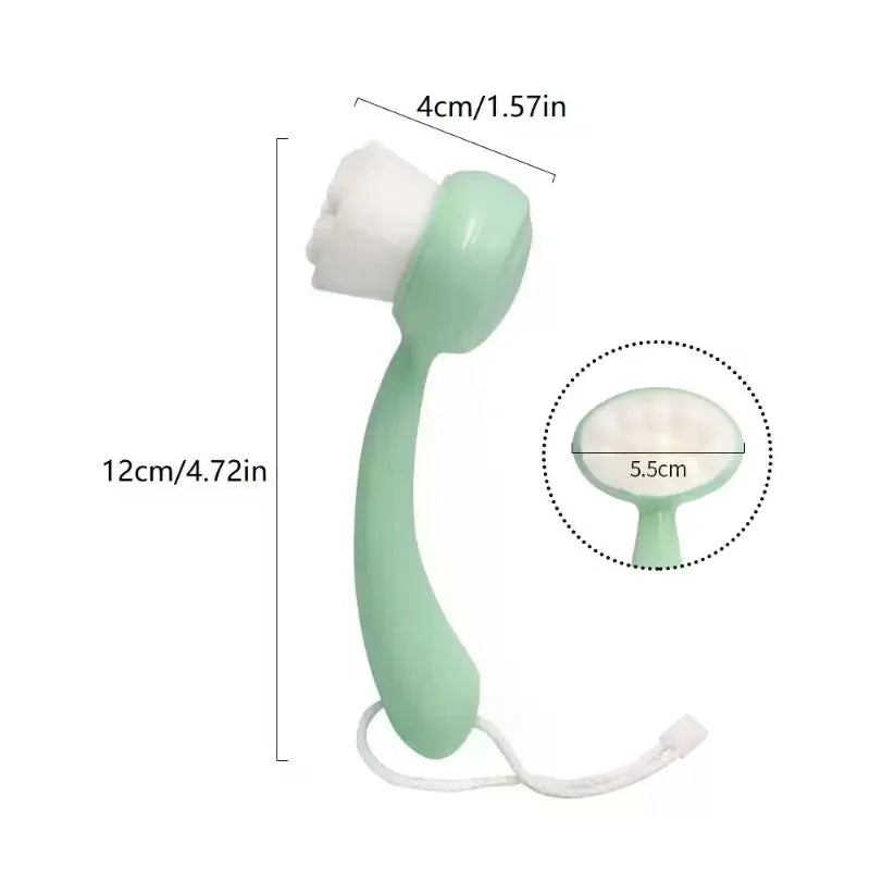 Pore Cleaner Wash Face Brush Deep Cleaning Facial Care Facial Exfoliator Brush Blackhead Soft Face Cleansing Brush Peaceful Pleasures Health and Wellness