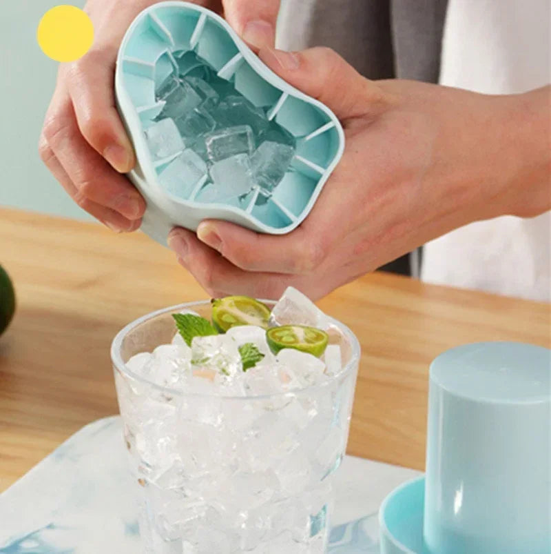 Silicone Ice Cube Mold Bucket Bar Kitchen Accessories Pieces Home Summer Beer Cooling Tools Maker Gadgets Dining Garden Peaceful Pleasures Health and Wellness