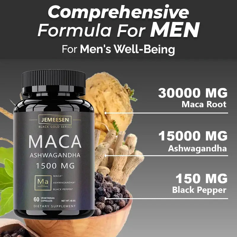 JEMEESEN Male Enhancing Supplement - Ashwagandha & Maca Peaceful Pleasures Health and Wellness