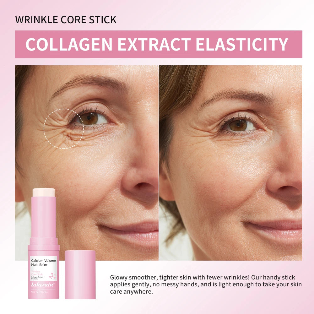 Calcium Collagen Vitamin D Eye Stick Balm Tightens Skin Care Anti Aging Anti Dark Circle Reduces Eye Bags Wrinkles Tear Trough Peaceful Pleasures Health and Wellness