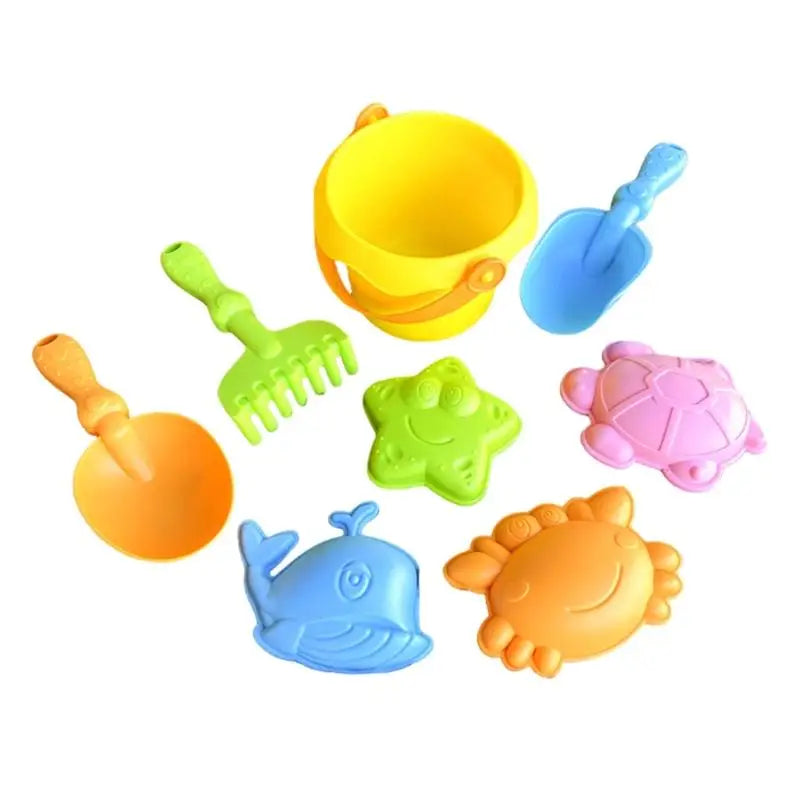 Kids Sand & Water Play Bucket Set – 4 or 8 Piece Summer Toy