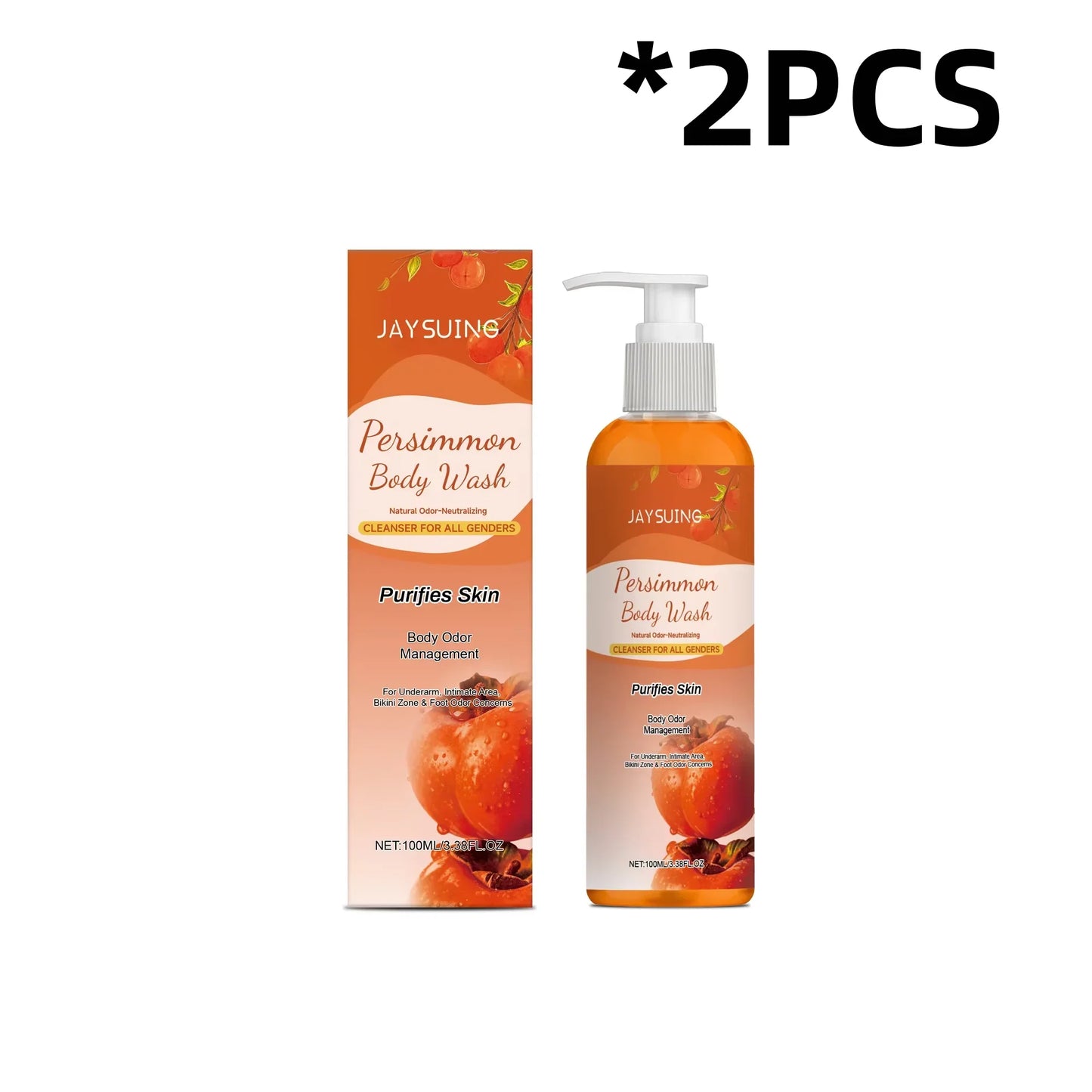 Jaysuing Persimmon Shower Gel – Deodorizing & Hydrating 100ml