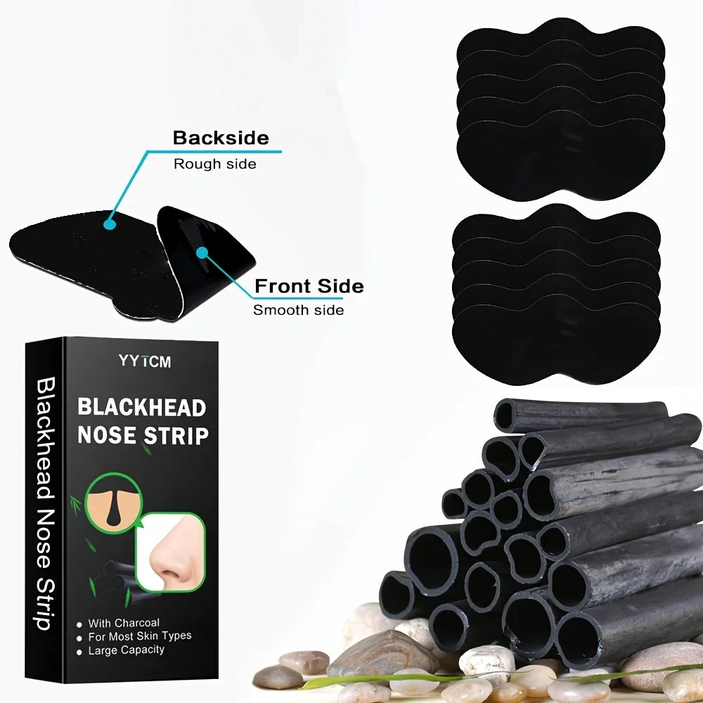Bamboo Charcoal Blackhead Nose Strips – 30 Pcs | Men & Women