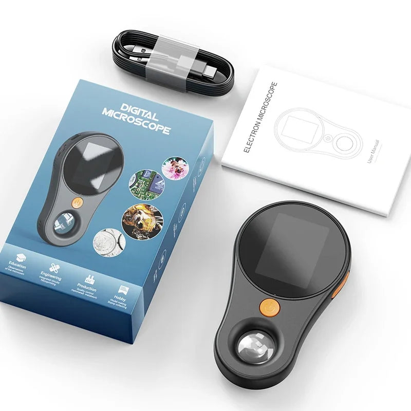 500X Digital Handheld Microscope | LED Light, 2" IPS Screen