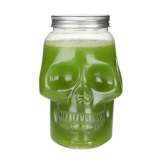 Skull Jars With Lid 500ml & 800ml | Spooky Gothic Storage Gothic Storage Jar Peaceful Pleasures Health and Wellness