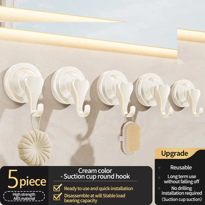 No-Drill Suction Cup Hook | Kitchen, Bathroom & Door Storage