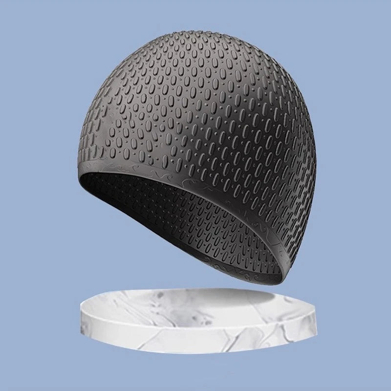 Silicone Bubble Swimming Cap – Waterproof & Ear Protection