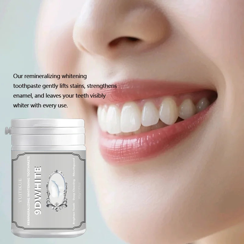 Yuitikue 9D White Remineralizing Whitening Toothpaste, 80g Deep Cleaning Toothpaste for Teeth Brightening & Oral Care Peaceful Pleasures Health and Wellness