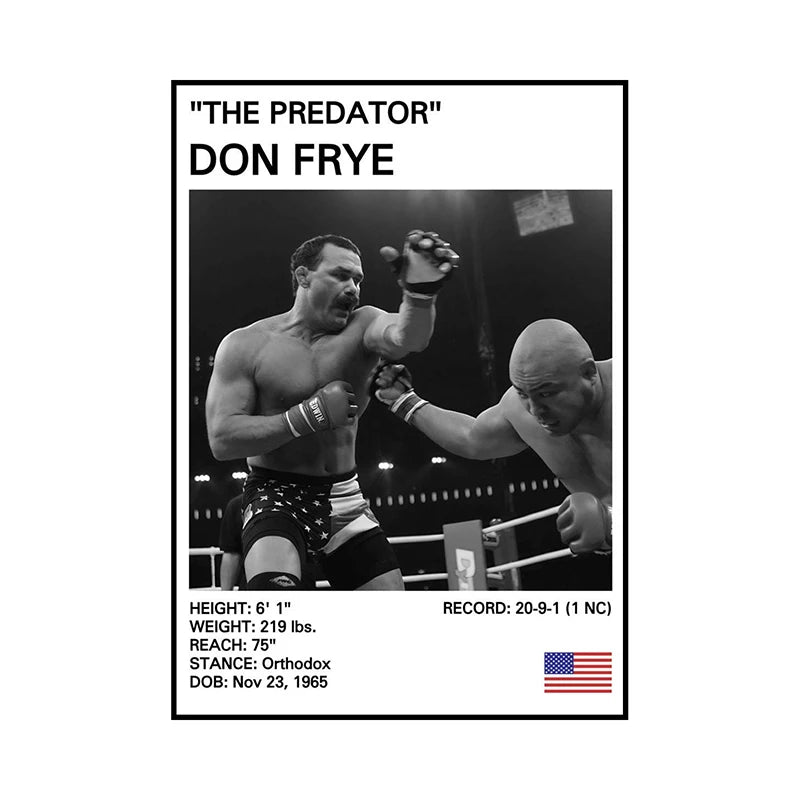 Boxing Legends Black & White Canvas Wall Art – Gym Home Decor