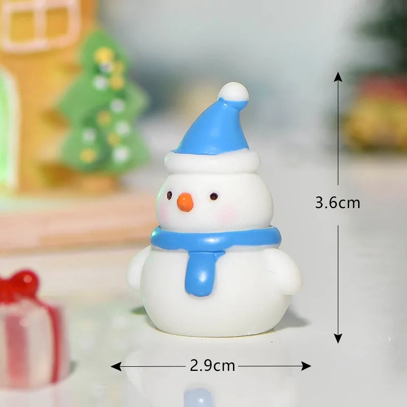 1Pcs Mini Christmas Decoration Santa Claus Snowman Moon Star Miniatures for Terrarium, Fairy Garden Figurines Home Decoration Peaceful Pleasures Health and Wellness 3