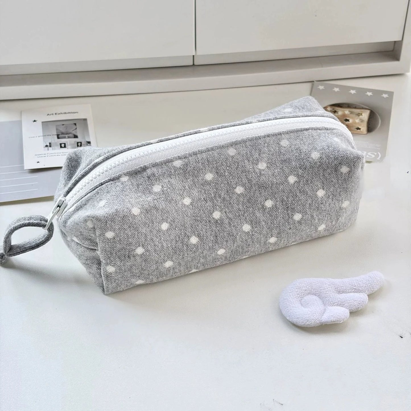 Korean Polka Dot Cosmetic Bag – Large Makeup Organizer Pouch