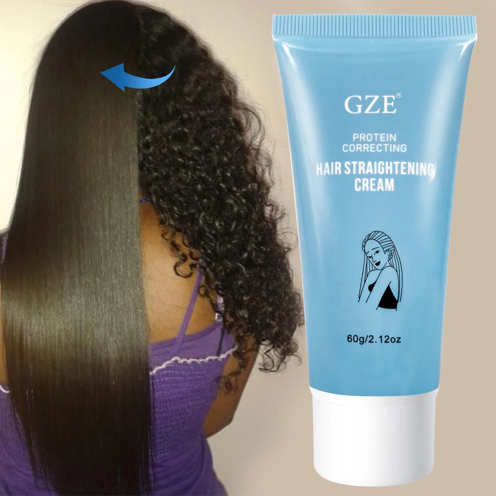 GZE Protein Hair Straightening Cream – Frizz Control & Shine
