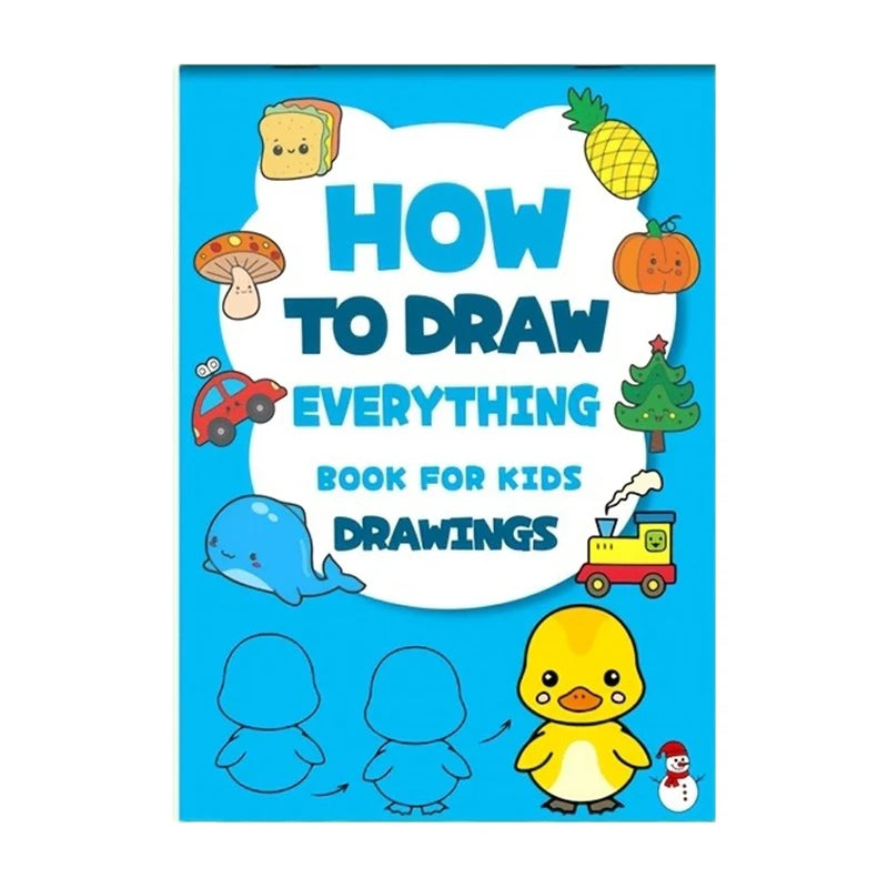 32-Page Step-by-step Drawing Book Exercise Featuring 96 Animal