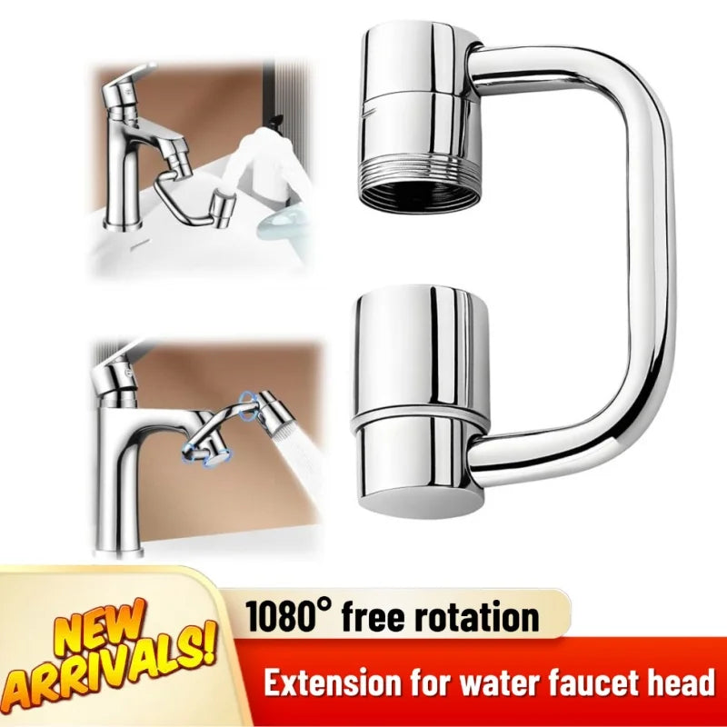 Full 1080° Swivel Kitchen Faucet Extender Universal 22mm/24mm Thread Alloy Faucets Aerator Splashproof Bathroom Sink Accessories Peaceful Pleasures Health and Wellness