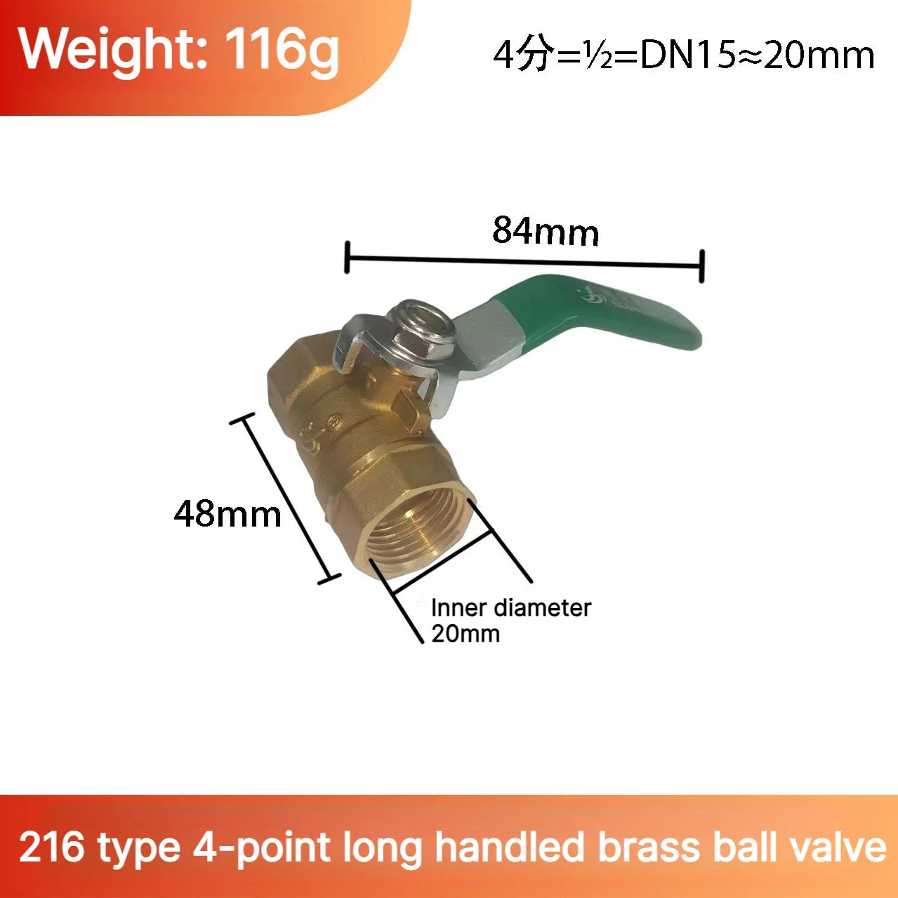 Brass Mini Ball Valve 1/2" 3/4" 1" BSP – Water Gas Oil Shut Off