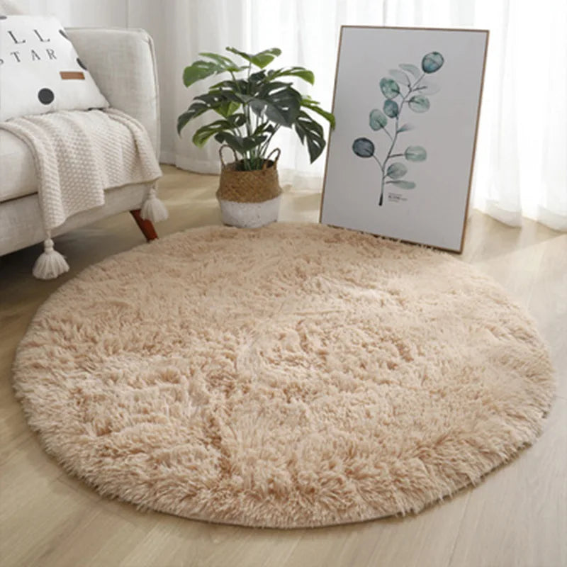 Super Soft Fluffy Round Plush Rug | Living Room & Bedroom Décor