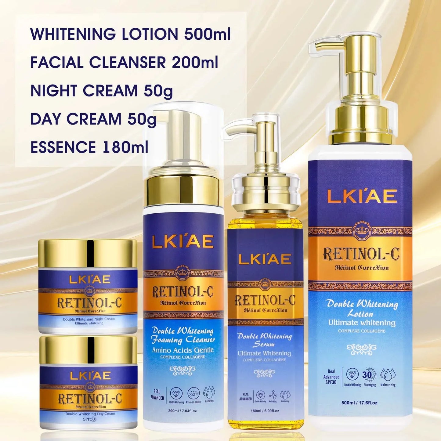 AILKE Retinol Whitening Skin Care Set | Collagen & Snail Extract