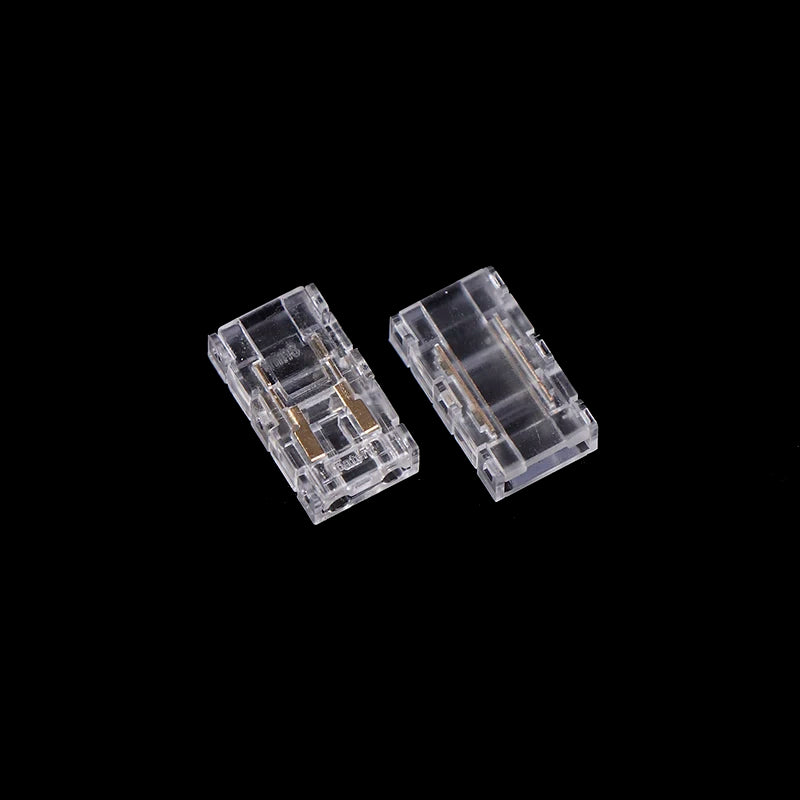 10-Pack 8mm 2-Pin COB LED Strip Solderless Connectors