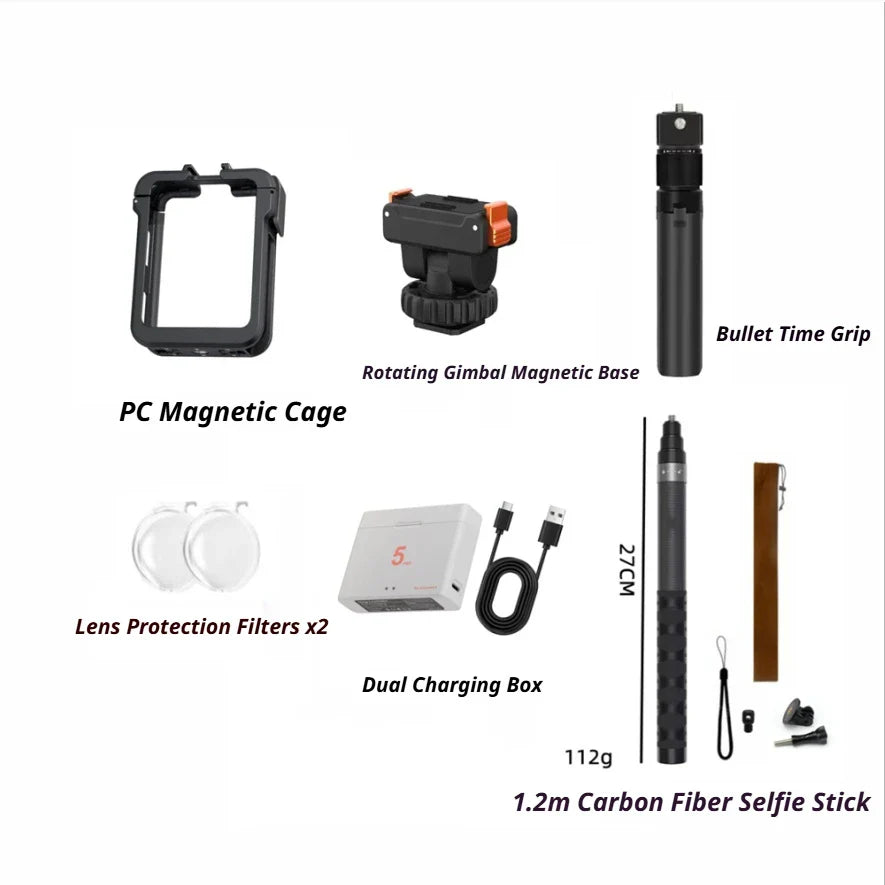 DJI Osmo 360 Metal Cage Quick Release Mount & Cold Shoe Frame